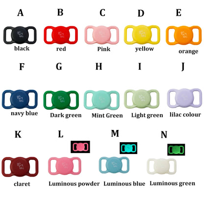 1Pcs Patterned Airtag Silicone Pet Collar anti Loss Cat Dog Locator Color Luminous Protection Apple Tracker Protective Sleeve