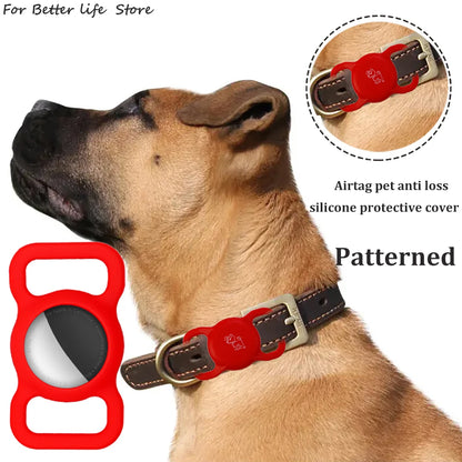 1Pcs Patterned Airtag Silicone Pet Collar anti Loss Cat Dog Locator Color Luminous Protection Apple Tracker Protective Sleeve