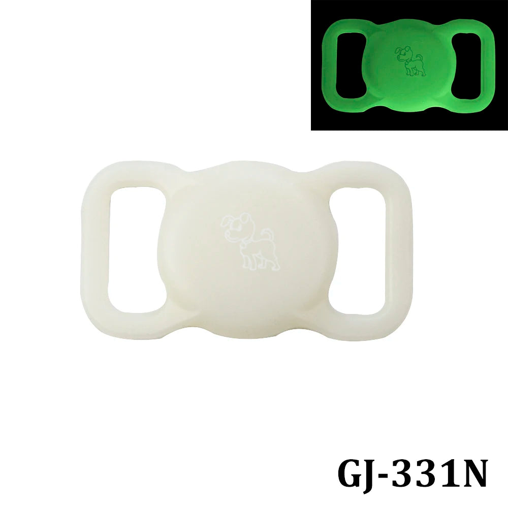 1Pcs Patterned Airtag Silicone Pet Collar anti Loss Cat Dog Locator Color Luminous Protection Apple Tracker Protective Sleeve