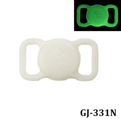 1Pcs Patterned Airtag Silicone Pet Collar anti Loss Cat Dog Locator Color Luminous Protection Apple Tracker Protective Sleeve