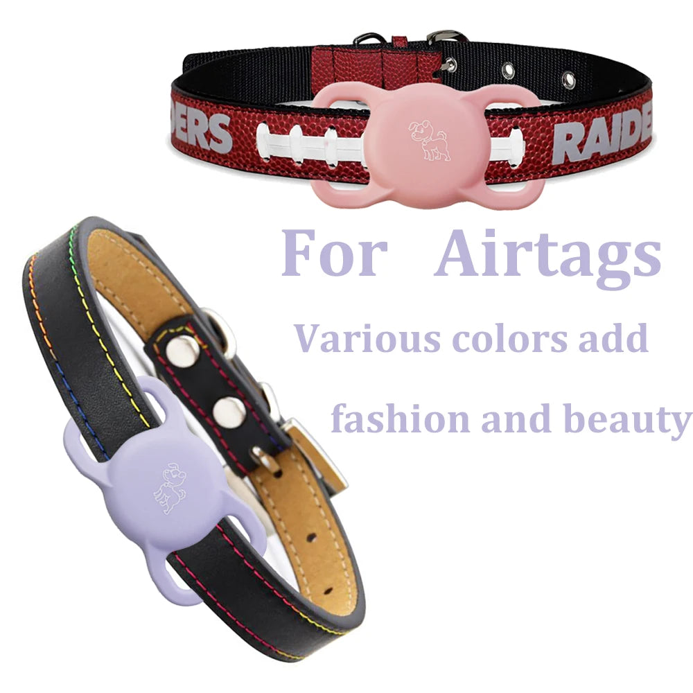 1Pcs Patterned Airtag Silicone Pet Collar anti Loss Cat Dog Locator Color Luminous Protection Apple Tracker Protective Sleeve