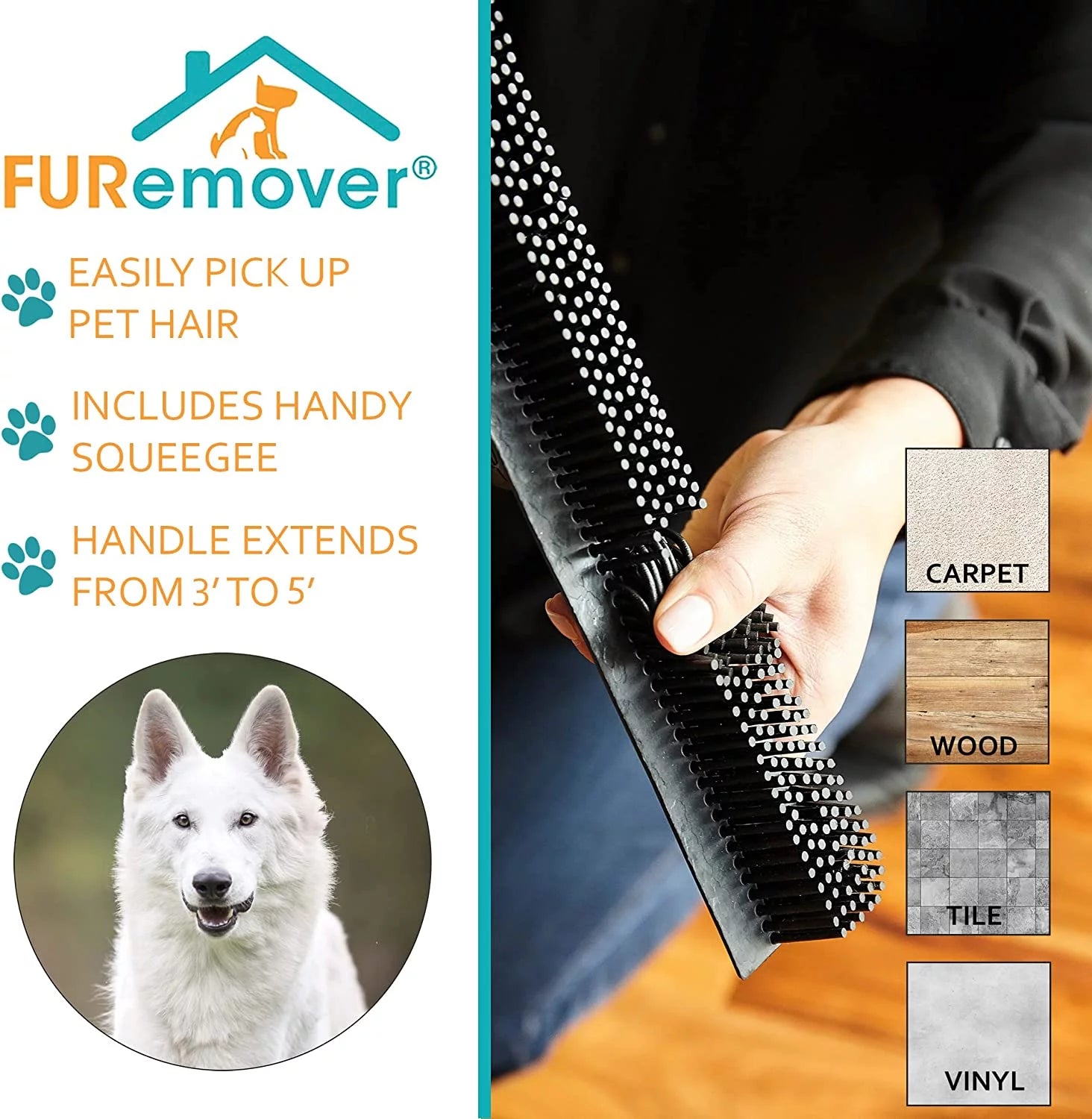 Pet Hair Remover Broom