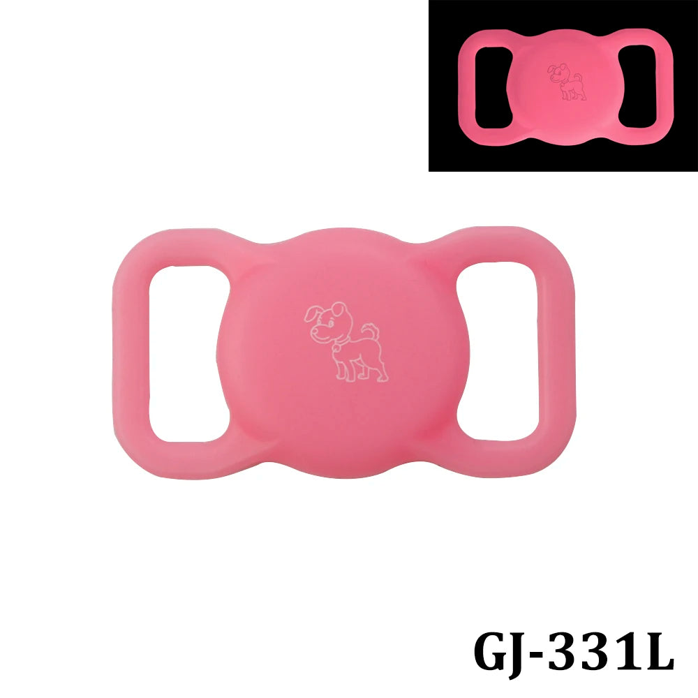 1Pcs Patterned Airtag Silicone Pet Collar anti Loss Cat Dog Locator Color Luminous Protection Apple Tracker Protective Sleeve