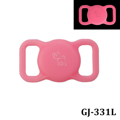 1Pcs Patterned Airtag Silicone Pet Collar anti Loss Cat Dog Locator Color Luminous Protection Apple Tracker Protective Sleeve